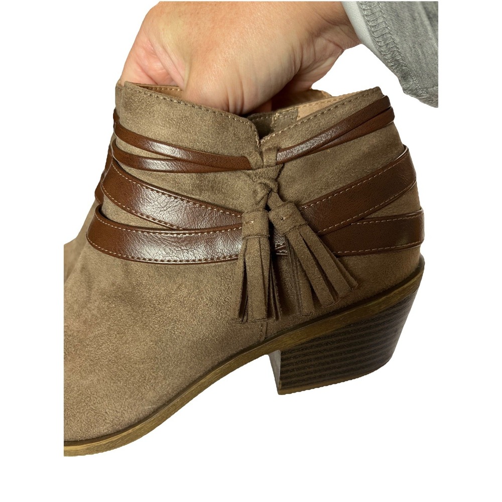 LifeStride Paloma Bootie Womens sz 8.5  Brown Western Aesthetic Desert Ranch - Picture 6 of 13